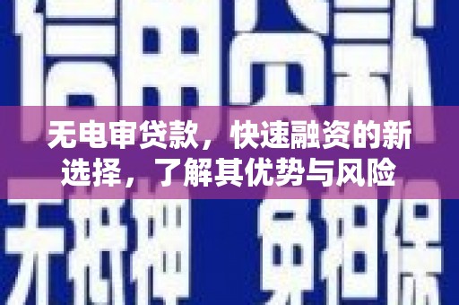 临安无电审贷款，快速融资的新选择，了解其优势与风险