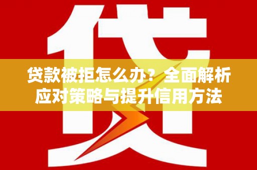 临安贷款被拒怎么办？全面解析应对策略与提升信用方法