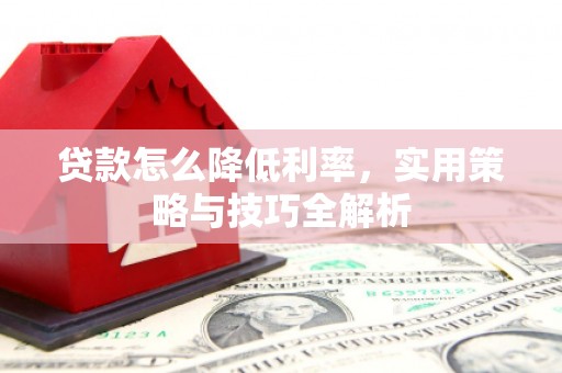 临安贷款怎么降低利率，实用策略与技巧全解析