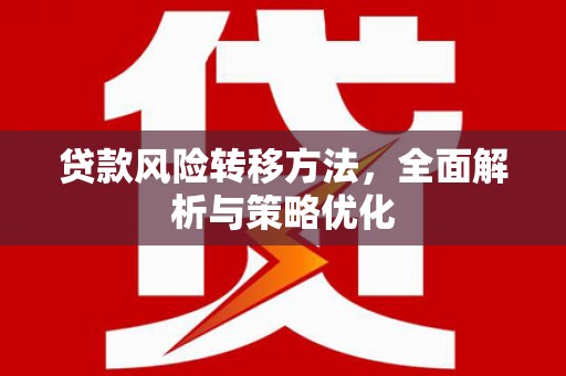 临安贷款风险转移方法，全面解析与策略优化