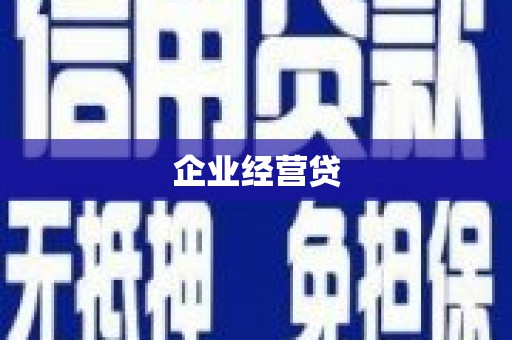 临安企业经营贷