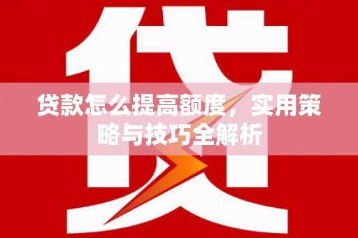 临安贷款怎么提高额度，实用策略与技巧全解析