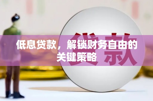 临安低息贷款，解锁财务自由的关键策略