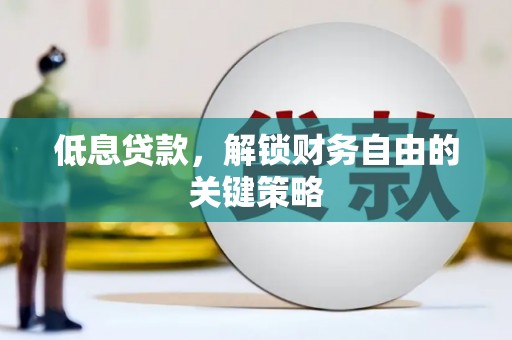 临安低息贷款，解锁财务自由的关键策略