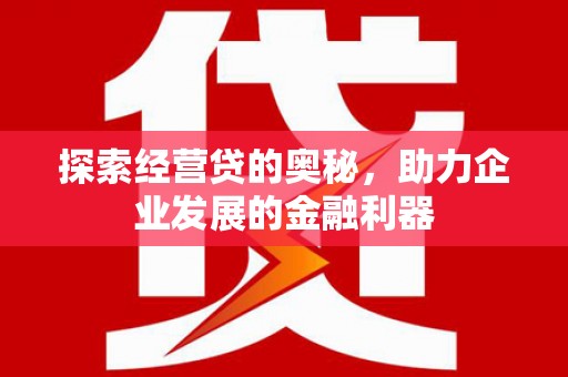 临安探索经营贷的奥秘，助力企业发展的金融利器