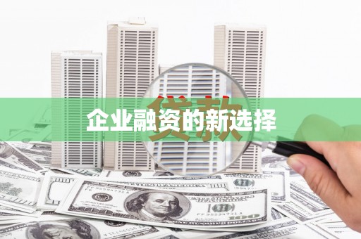 临安企业融资的新选择