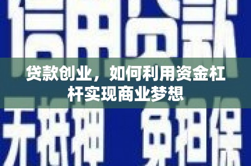 临安贷款创业，如何利用资金杠杆实现商业梦想