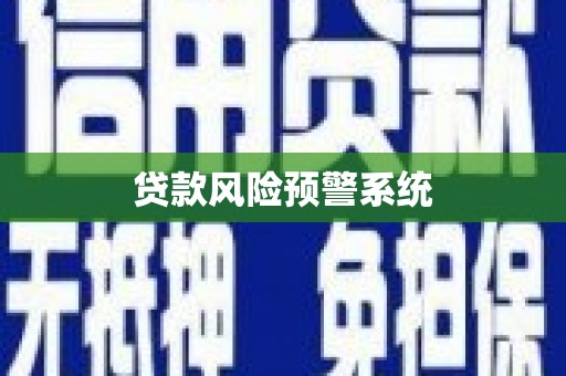 临安贷款风险预警系统